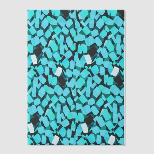 Blue Avalanche vellum papers Invitations (Front)