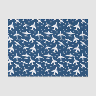 Blue Aviation Themed Aeroplane Pattern Tissue Paper