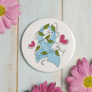 Blue Awareness Ribbon 7.5 Cm Round Badge