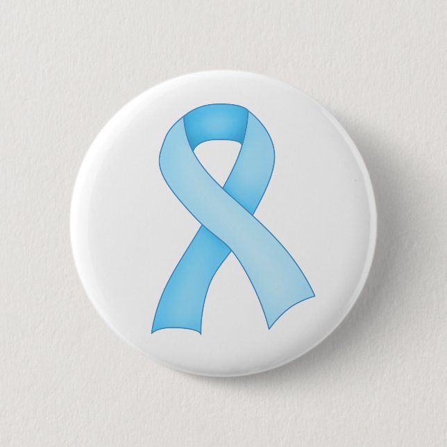 Blue Awareness Ribbon Button 0001 (Front)