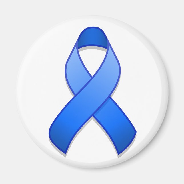 Blue Awareness Ribbon Magnet (Front)