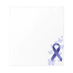 Blue Awareness Ribbon Notepad