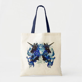 Blue Awesomeness with Unicorns Tote Bag
