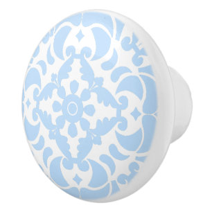  Blue Azulejos Portuguese Spanish Mediterranean Ceramic Knob