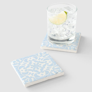 Blue Azulejos Portuguese Spanish Mediterranean Stone Coaster