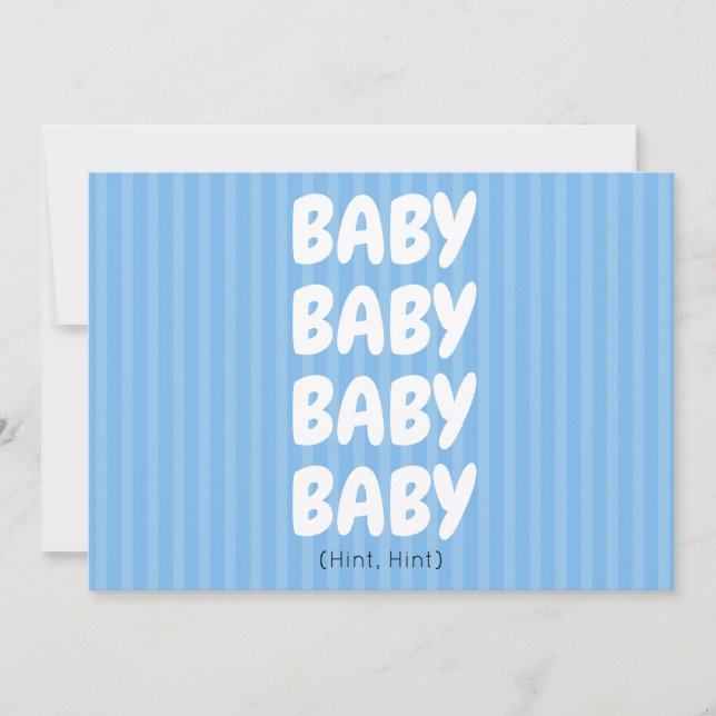 Blue Baby Announcement Card (Front)
