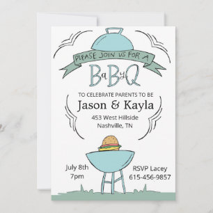 blue Baby BBQ invitation