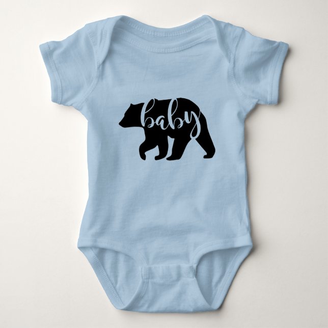 Blue Baby Bear Matching Family Shirts (Front)