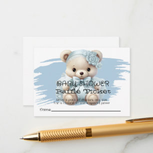 Blue Baby Blue  Shower Raffle Ticket Enclosure Card