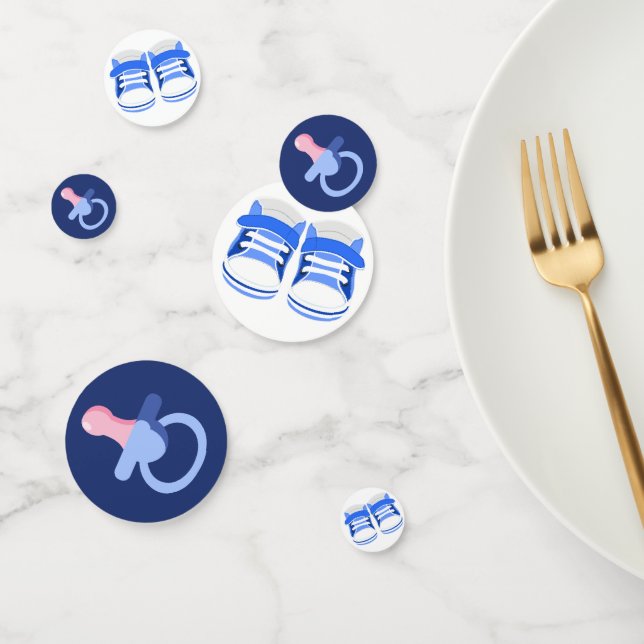 BLUE BABY BOY BOOTIES AND BINKYS CONFETTI (Group)