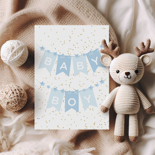 Blue Baby Boy Congratulations Card