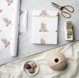 Blue Baby Boy For Baby Shower Wrapping Paper