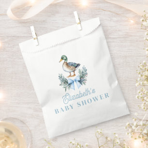 Blue Baby Boy Mallard Duck Baby Shower Favour Bags
