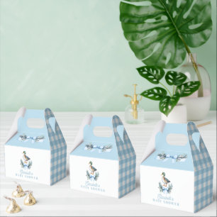 Blue Baby Boy Mallard Duck Baby Shower Favour Box