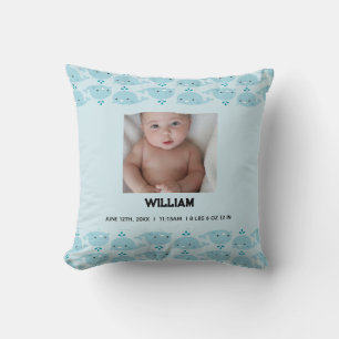 Blue Baby Boy Name Birth Date Stats   Photo Baby Cushion
