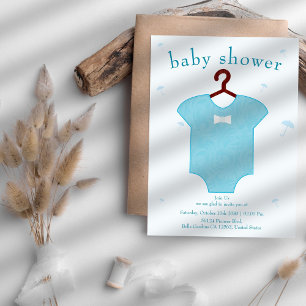 Blue Baby Boy Shower Invitation