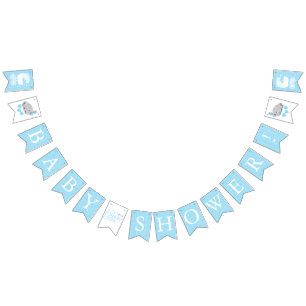 Blue 👶 Baby Boy Shower Party Bunting