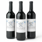 Blue Baby Boy Shower Sprinkle Customised Mini Wine