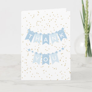 Blue Baby Boy Thank You Card