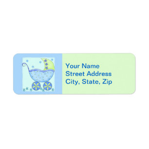 Blue Baby Buggy Carriage Shower Customised