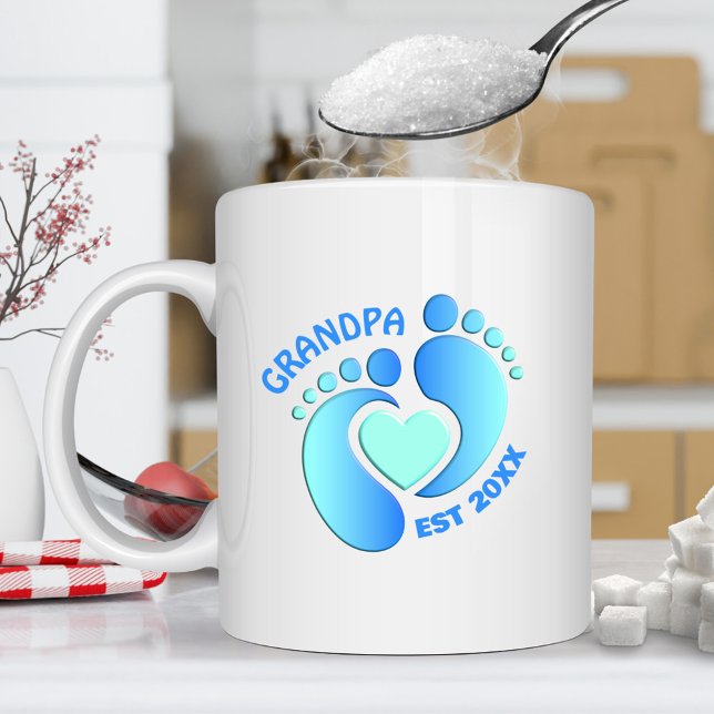 Blue Baby Feet Mug for Grandpa (Creator Uploaded)