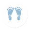 Blue baby footprints
