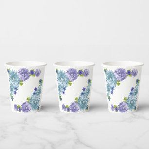 Blue Baby In Bloom Brunch Shower Paper Cups