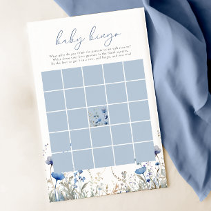 Blue Baby In Bloom Wildflower Baby Bingo Game