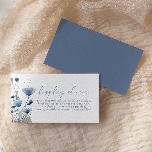 Blue Baby In Bloom Wildflower Display Shower Enclosure Card