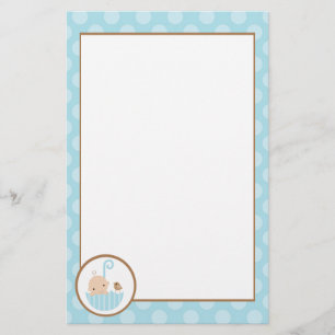 Blue Baby in Umbrella Stationery