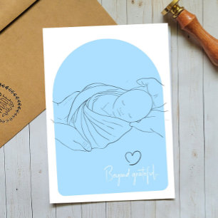 Blue Baby IVF Fertility Doctor Thank You Card 