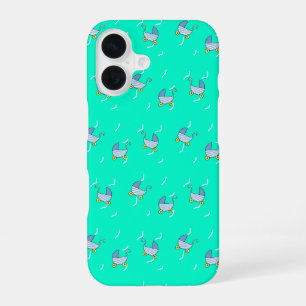 Blue baby pram iPhone 16 case