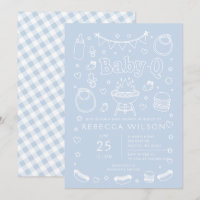 Blue Baby Q Bbq Grill Boy Baby Shower