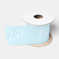 Blue Baby Script Elegant Baby Boy Shower