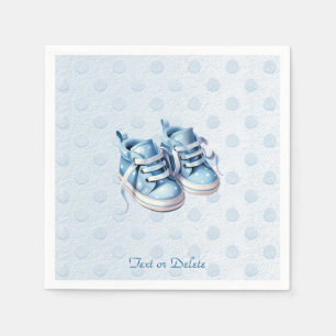 Blue Baby Shoes Paper Napkin