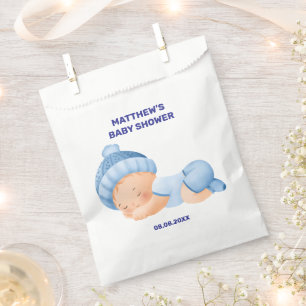 Blue Baby Shower, Baby Boy Shower Favour Bags