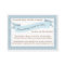 Blue Baby Shower Book Insert Request Card