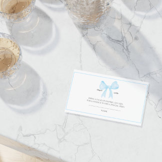 Blue Baby Shower Diaper Raffle Card – Printable