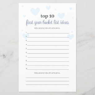 Blue Baby Shower Game Advice For Baby's First Year