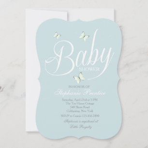 Blue Baby Shower Invitation