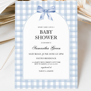 Blue Baby Shower Invitation