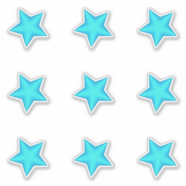 Blue Baby Shower Nine Puffy Stars (Front)