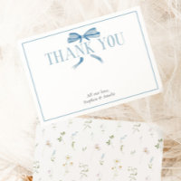 Blue Baby Shower Spring Floral Bow