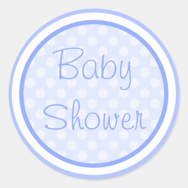 Blue Baby Shower Stickers (Front)