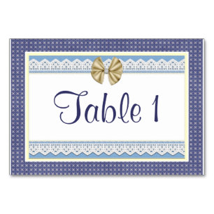 Blue Baby Shower Table Numbers