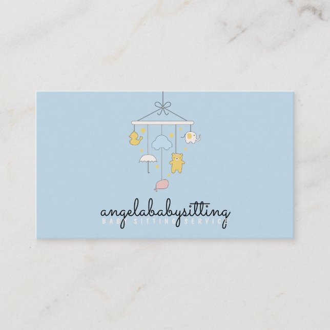 Blue Baby shower toy Business Card (Front)