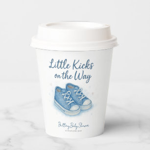 Blue Baby Sneakers Baby Shower Paper Cups