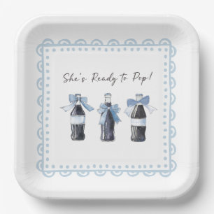 Blue Baby Soda Ready to POP Paper Plate