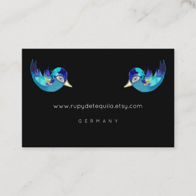 Blue Baby Sparrow Business Card (Front)