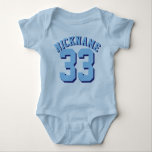 Blue Baby | Sports Jersey Design Baby Bodysuit<br><div class="desc">Blue Baby | Sports Jersey Design • Baby Sports Bodysuit</div>